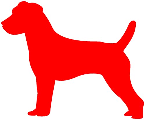 Samunshi® Parson Russell Terrier Hunde Aufkleber Autoaufkleber Sticker in 6 Größen und 25 Farben (10x8,2cm hellrot) von Samunshi