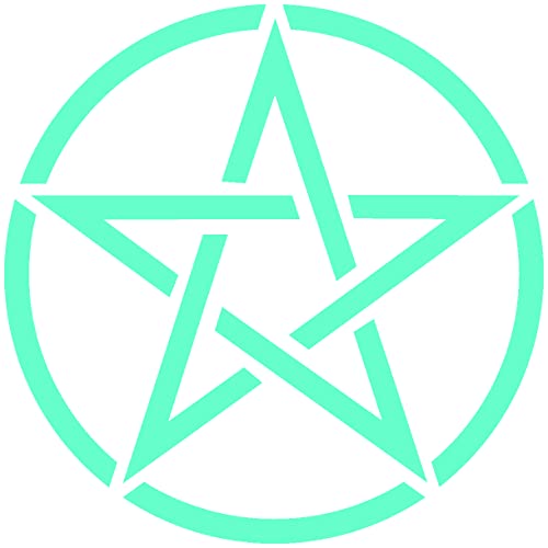 Samunshi® Pentagramm Aufkleber Pentagrammaufkleber in 9 Größen und 25 Farben (4x4cm Mint) von Samunshi