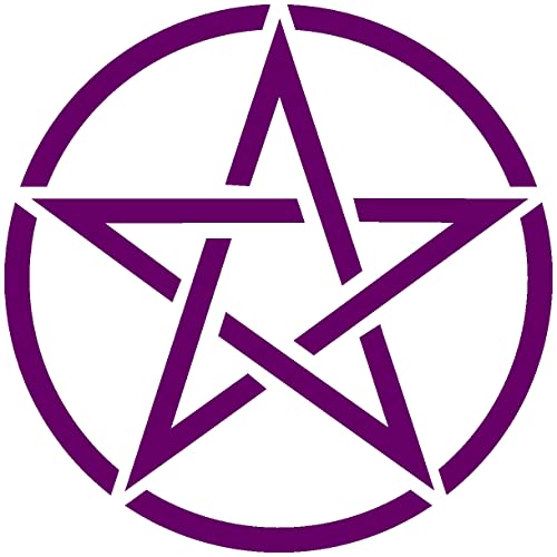 Samunshi® Pentagramm Aufkleber Pentagrammaufkleber in 9 Größen und 25 Farben (50x50cm violett lila) von Samunshi