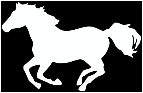 Samunshi® Pferde Aufkleber 'Warina' in 7 Größen und 25 Farben (10x6,4cm weiß) von Samunshi