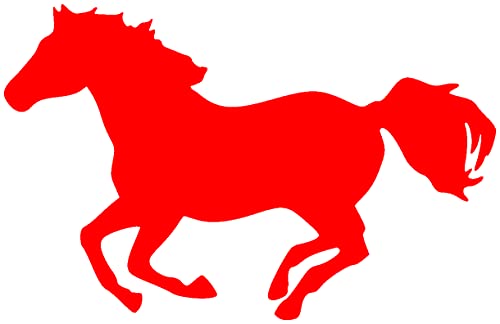 Samunshi® Pferde Aufkleber 'Warina' in 7 Größen und 25 Farben (15x9,6cm hellrot) von Samunshi