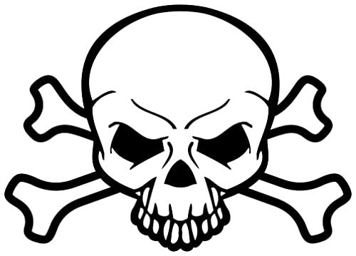 Samunshi® Piraten Totenkopf Aufkleber Skull Sticker Knochen - 15x10,5cm von Samunshi