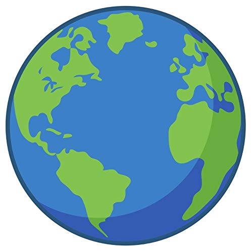 Samunshi® Planet Erde Aufkleber Sticker Autoaufkleber Scheibenaufkleber - 25x25cm mehrfarbig von Samunshi