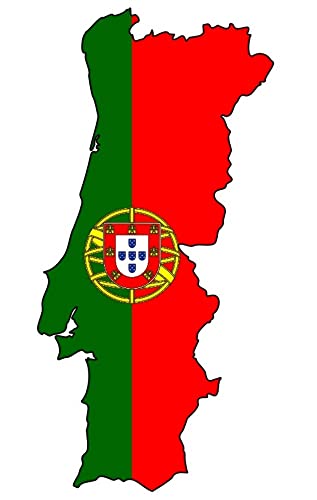 Samunshi® Portugal Aufkleber Autoaufkleber in den Nationalfarben - 9,9x20cm von Samunshi