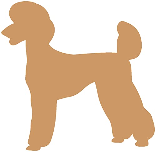 Samunshi® Pudel Hunde Aufkleber Autoaufkleber Sticker in 6 Größen und 25 Farben (10x9,7cm Hellbraun) von Samunshi