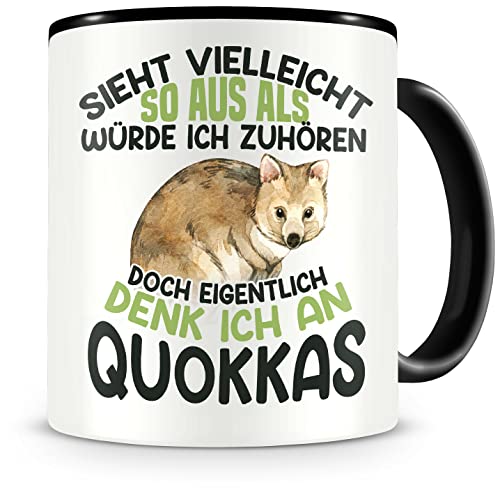 Samunshi® Quokka Tasse mit Spruch Sieht vielleicht so aus Quokkas Geschenk für Quokka Fans Kaffeetasse Lustige Tassen zum Geburtstag von Samunshi