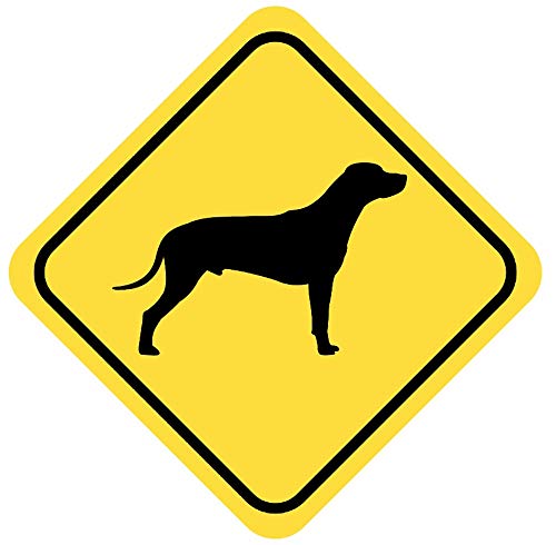 Samunshi® Rhodesian Ridgeback Warnschild Warndreieck Aufkleber Achtung Vorsicht Hund - 15x15cm mehrfarbig von Samunshi