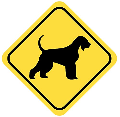 Samunshi® Riesenschnauzer Warnschild Warndreieck Aufkleber Achtung Vorsicht Hund - 10x10cm mehrfarbig von Samunshi
