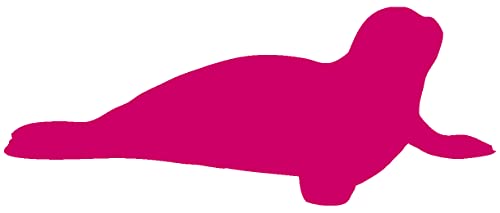 Samunshi® Robbe Seehund Tier Aufkleber Autoaufkleber Sticker für Auto Motorrad Wohnmobil Scheiben in 9 Größen und 25 Farben (10x4cm pink) von Samunshi