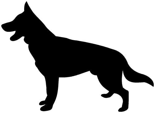Samunshi® Schäferhund Wandtattoo 30 x 22cm schwarz von Samunshi