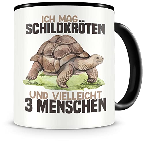 Samunshi® Schildkröten Tasse mit Spruch Ich mag Schildkröten Geschenk für Landschildkröten Fans Kaffeetasse Lustige Tassen zum Geburtstag von Samunshi