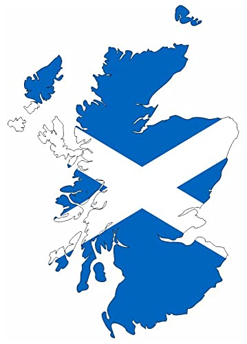 Samunshi® Schottland Wandtattoo Nationalfarben Flagge Fahne - 42x60cm von Samunshi