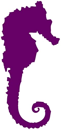 Samunshi® Seepferdchen Tier Aufkleber Autoaufkleber Sticker für Auto Motorrad Wohnmobil Scheiben in 9 Größen und 25 Farben (4,6x10cm violett lila) von Samunshi