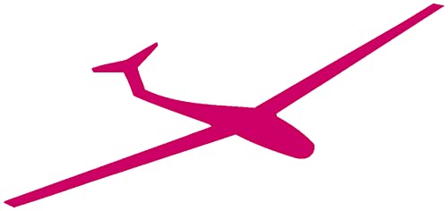 Samunshi® Segelflieger Aufkleber Segelflugzeug 20 x 9,2cm pink von Samunshi