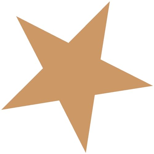 Samunshi® Stern Aufkleber gefüllt 10 x 10cm hellbraun von Samunshi