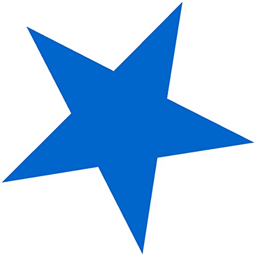 Samunshi® Stern Aufkleber gefüllt 20 x 20cm azurblau von Samunshi