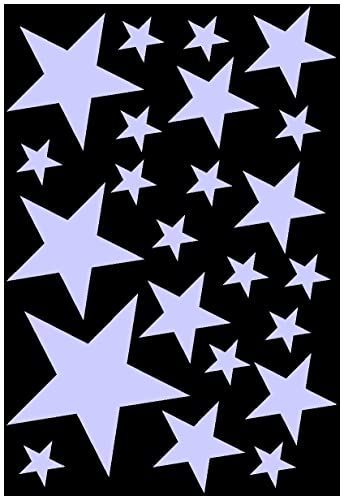 Samunshi® Sterne Aufkleber Set gefüllt 14x2,5cm6x5cm2x7,5cm1x10cm flieder von Samunshi