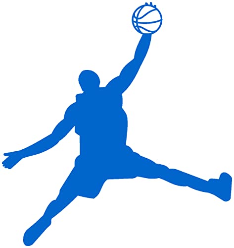 Samunshi® Sticker Basketball Spieler Aufkleber 767 9,5 x 10cm azurblau von Samunshi