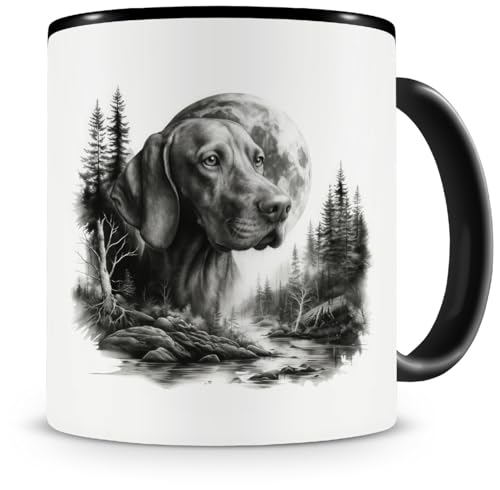Samunshi® Tasse mit Spruch Magyar Vizsla im Wald Teetasse für Hunde Fans Kaffeetasse Lustige Tassen zum Geburtstag für Herrchen und Frauchen Dog Mug Kaffee Tee von Samunshi