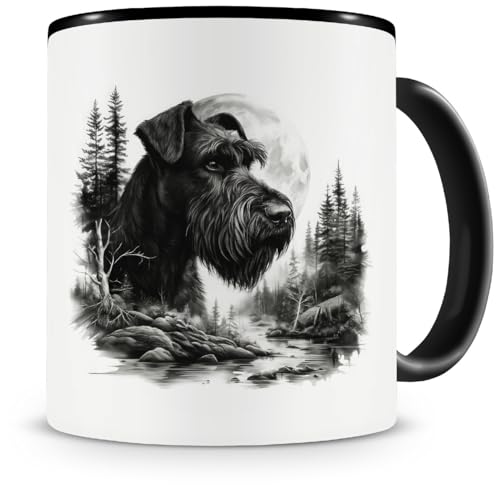 Samunshi® Tasse mit Spruch Riesenschnauzer im Wald Teetasse für Hunde Fans Kaffeetasse Lustige Tassen zum Geburtstag für Herrchen und Frauchen Dog Mug Kaffee Tee von Samunshi