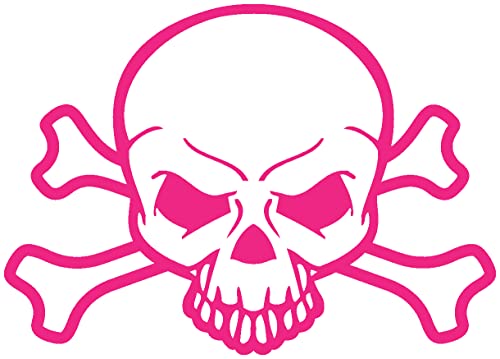 Samunshi® Totenkopf mit gekreuzten Knochen Wandaufkleber 40 x 28cm pink von Samunshi