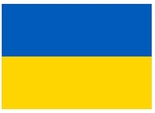 Samunshi® Ukraine Flagge Aufkleber Autoaufkleber in den Nationalfarben - 15x10,5cm von Samunshi