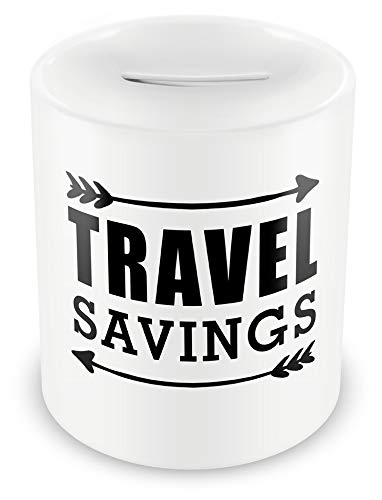 Samunshi® Urlaubskasse Spardose Urlaub Geldgeschenk Reise - Travel Savings - Geld Geschenk Welt Spardose Reise Money Box Erwachsene von Samunshi