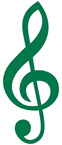 Samunshi® Violinschlüssel Wandtattoo Notenschlüssel 7,8 x 20cm grün von Samunshi