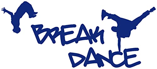 Samunshi® Wandaufkleber Breakdance Wandtattoo 40 x 17,3cm königsblau von Samunshi