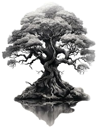 Samunshi® Wanddeko Yggdrasil Wallart Wandtattoo Asgard für Wohnzimmer Küche Wandaufkleber Wandsticker Runen Odin Thor53x70cm von Samunshi