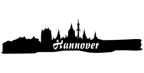 Samunshi® Wandsticker Hannover Skyline schwarz 30x7,4cm von Samunshi