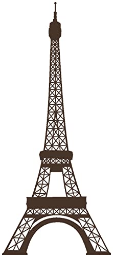 Samunshi® Wandtattoo Eiffelturm Paris Wandaufkleber 35 x 80cm braun von Samunshi