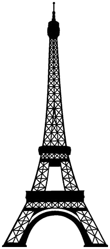 Samunshi® Wandtattoo Eiffelturm Paris Wandaufkleber 35 x 80cm schwarz von Samunshi
