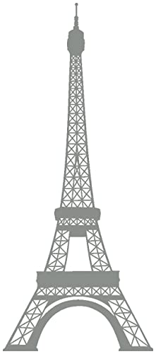 Samunshi® Wandtattoo Eiffelturm Paris Wandaufkleber in 13 Größen und 25 Farben (61x140cm Mittelgrau) von Samunshi