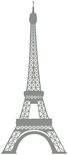 Samunshi® Wandtattoo Eiffelturm Paris Wandaufkleber in 13 Größen und 25 Farben (95x220cm Mittelgrau) von Samunshi