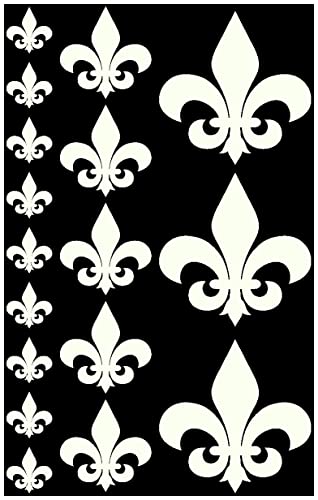 Samunshi® Wandtattoo Fleur de lys Fleur de Lis Set 30 x 19cm creme von Samunshi