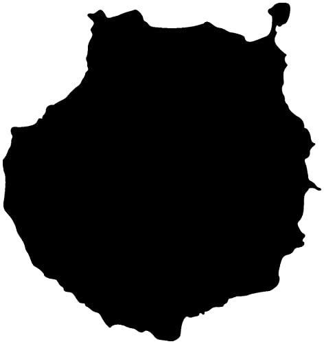 Samunshi® Wandtattoo Gran Canaria Insel Wandaufkleber 56 x 60cm schwarz von Samunshi