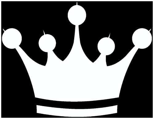 Samunshi® Wandtattoo Krone Wandsticker Crown König 50 x 38cm weiß von Samunshi