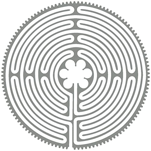 Samunshi® Wandtattoo Labyrinth von Chartres 60 x 60cm mittelgrau von Samunshi