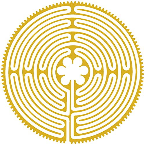 Samunshi® Wandtattoo Labyrinth von Chartres 90 x 90cm goldmetalleffekt von Samunshi