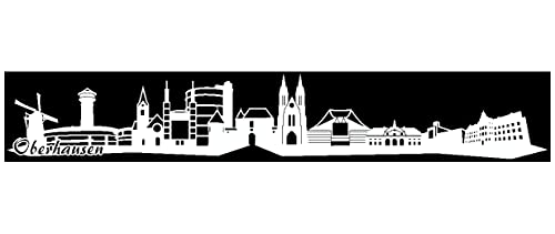 Samunshi® Wandtattoo Oberhausen Skyline Wandaufkleber 70 x 11cm weiß von Samunshi