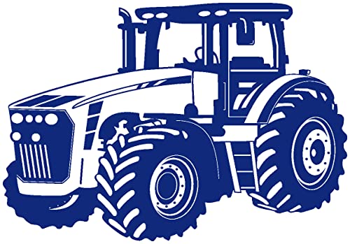 Samunshi® Wandtattoo Trecker Traktor 130 x 91cm königsblau von Samunshi
