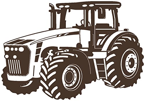 Samunshi® Wandtattoo Trecker Traktor 130 x 91cm braun von Samunshi