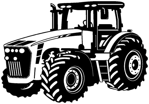 Samunshi® Wandtattoo Trecker Traktor 90 x 63cm schwarz von Samunshi