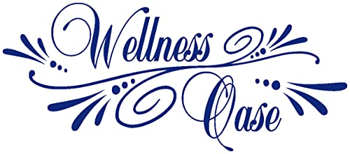 Samunshi® Wandtattoo Wellness Oase Wandsticker 50 x 22cm königsblau von Samunshi