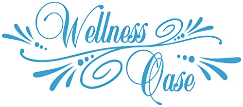 Samunshi® Wandtattoo Wellness Oase Wandsticker 50 x 22cm lichtblau von Samunshi