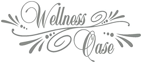 Samunshi® Wandtattoo Wellness Oase Wandsticker 60 x 26cm mittelgrau von Samunshi