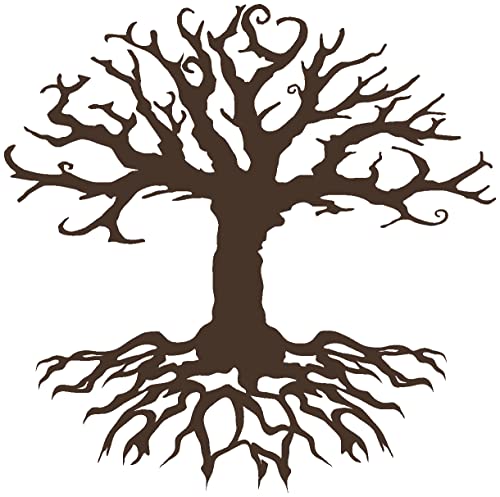 Samunshi® Wandtattoo Yggdrasil Wandaufkleber Wandsticker Aufkleber 40 x 40cm braun von Samunshi