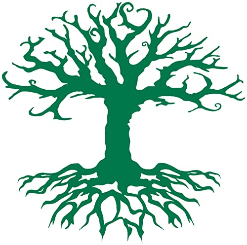 Samunshi® Wandtattoo Yggdrasil Wandaufkleber Wandsticker Aufkleber 90 x 90cm grün von Samunshi