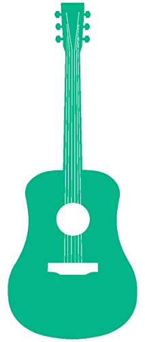 Samunshi® Wandtattoo akustische Gitarre Wandaufkleber 40 x 100cm türkis von Samunshi